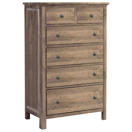 6 Drawer Chest with Bottom Blanket Drawer